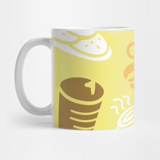 Cafe Yellow Vibe Coffee Dessert Sweets Pattern Mug